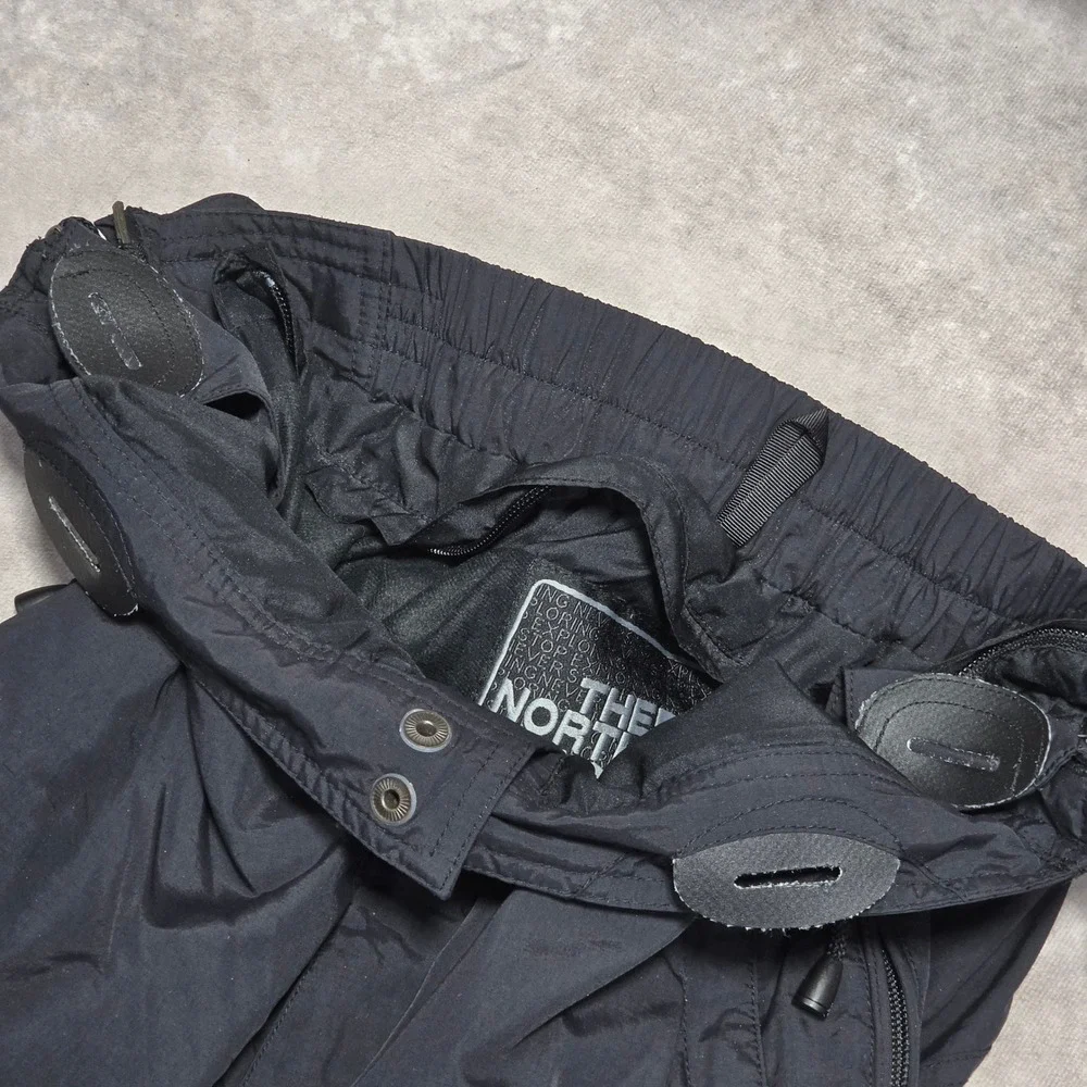 The North Face HyVent Black Ski Pants Mens Large Full Side Zip Snow Snowboard